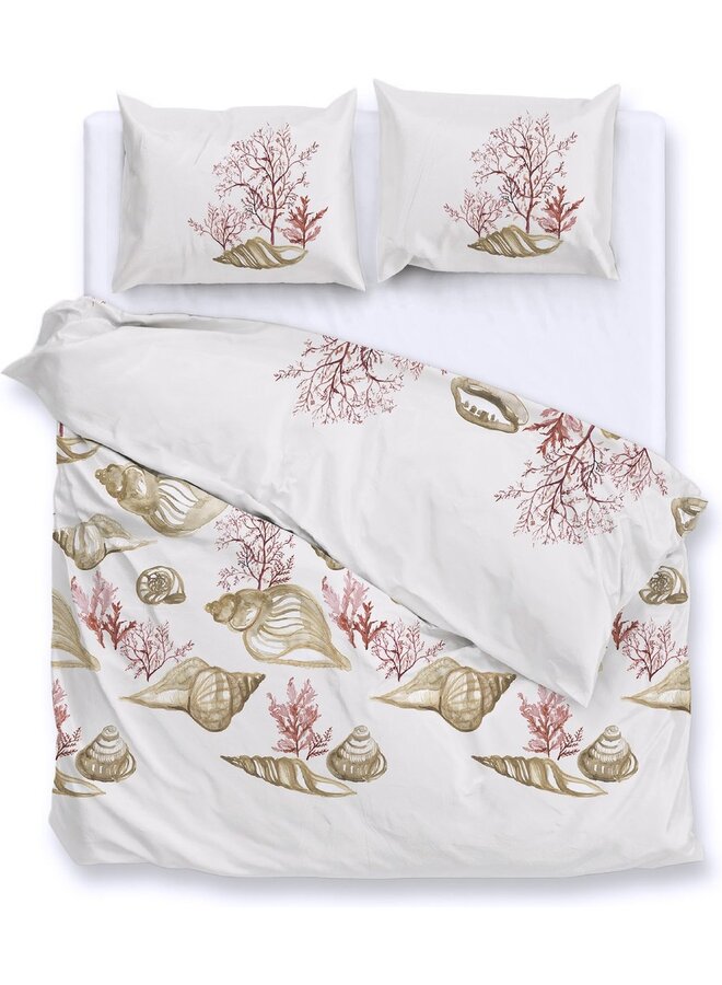 Dekbedovertrek Guscio Beige -  Katoensatijn PL1