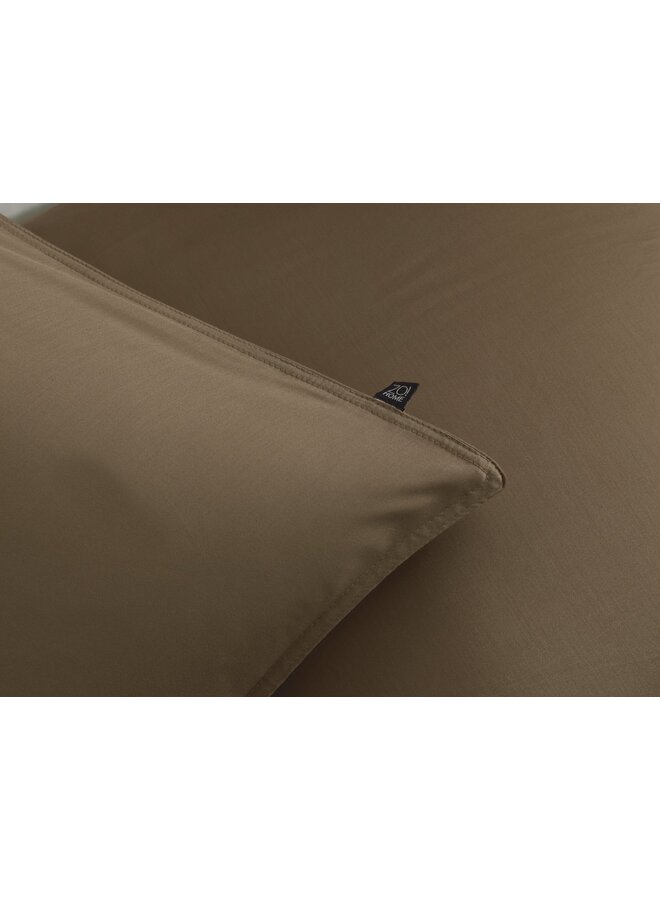 ZO! Home Dekbedovertrek Satinado Uni Taupe -  Katoensatijn