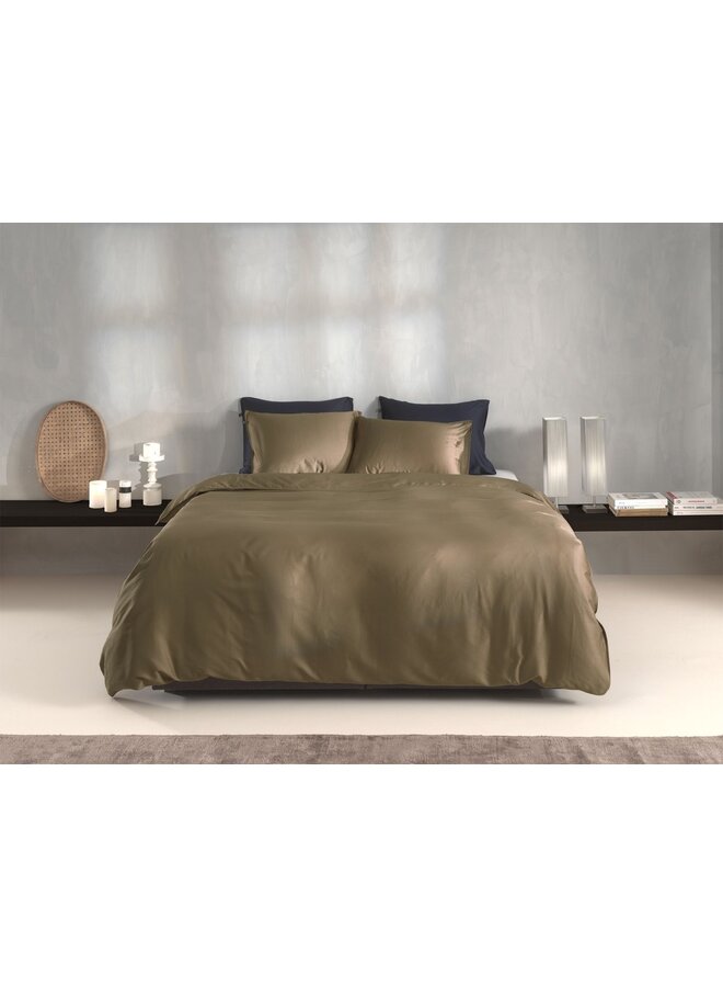 ZO! Home Dekbedovertrek Satinado Uni Taupe -  Katoensatijn