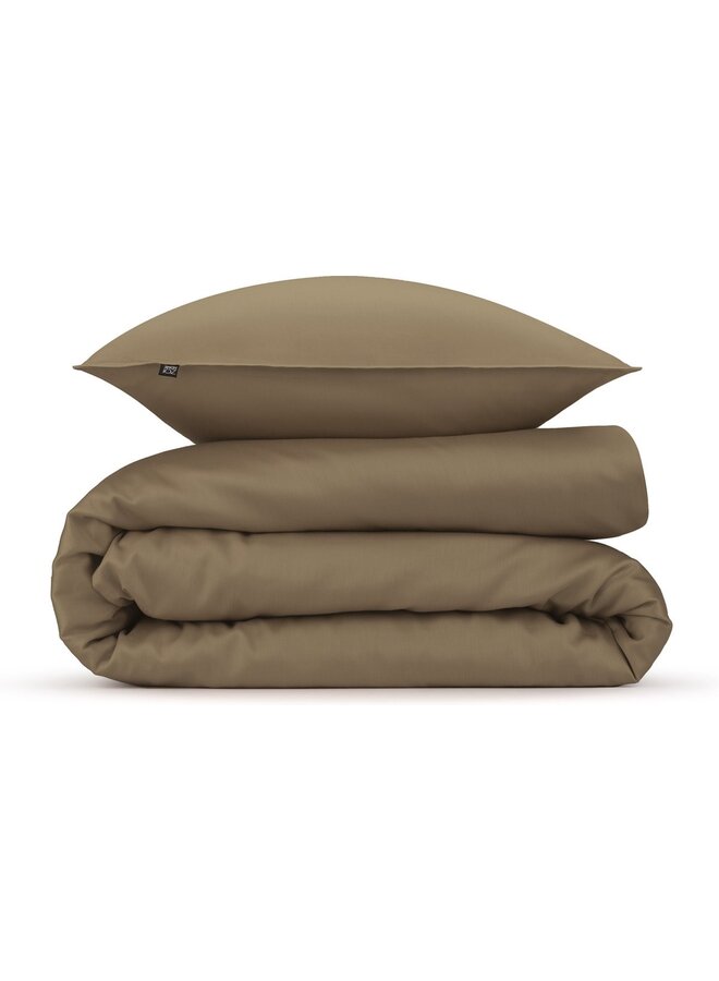 ZO! Home Dekbedovertrek Satinado Uni Taupe -  Katoensatijn