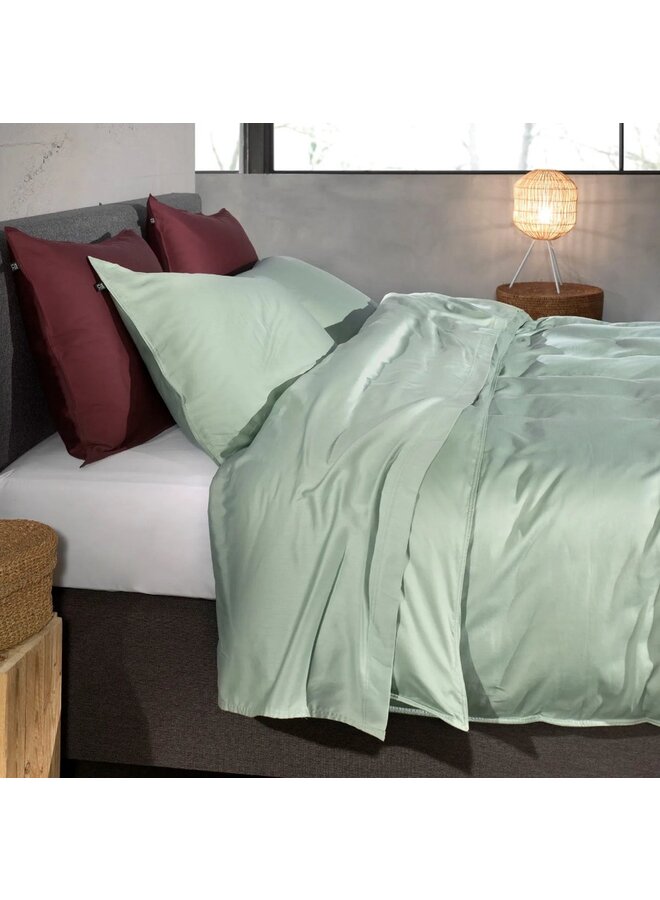 ZO! Home Dekbedovertrek Satinado Uni Licht Groen - Katoensatijn