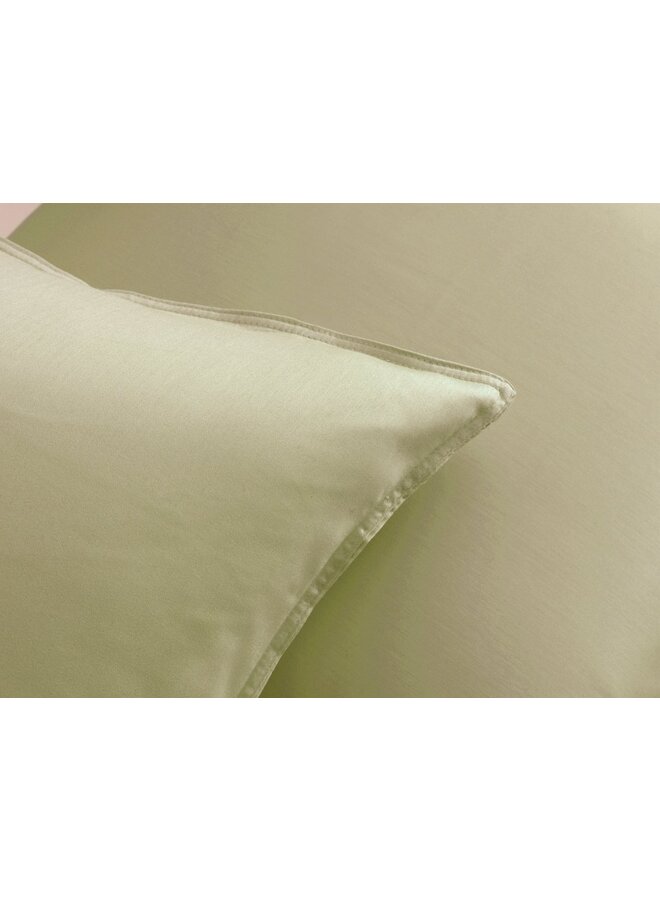 ZO! Home Percale Katoen Dekbedovertrek Uni Groen