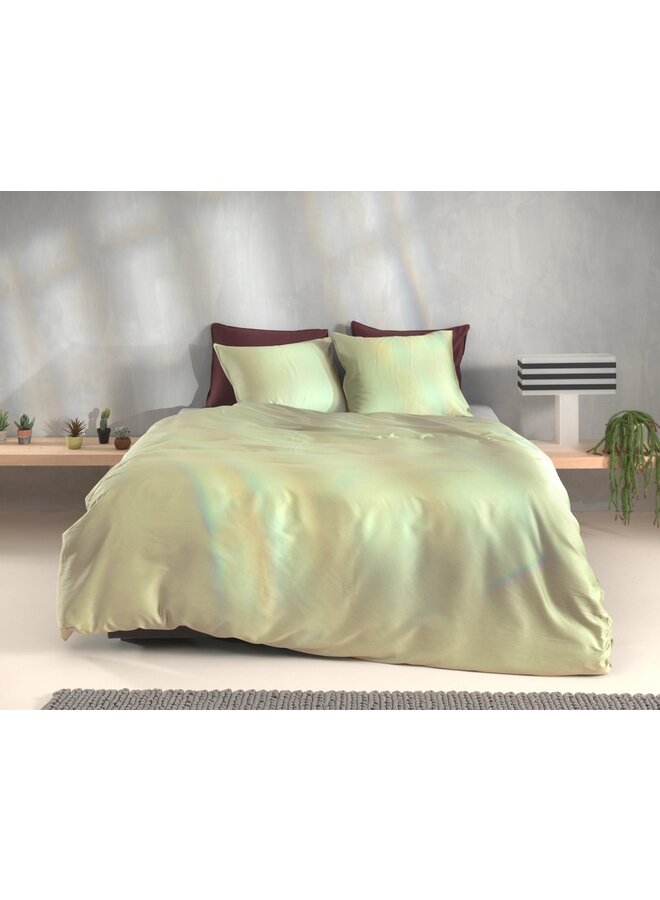 ZO! Home Percale Katoen Dekbedovertrek Uni Groen