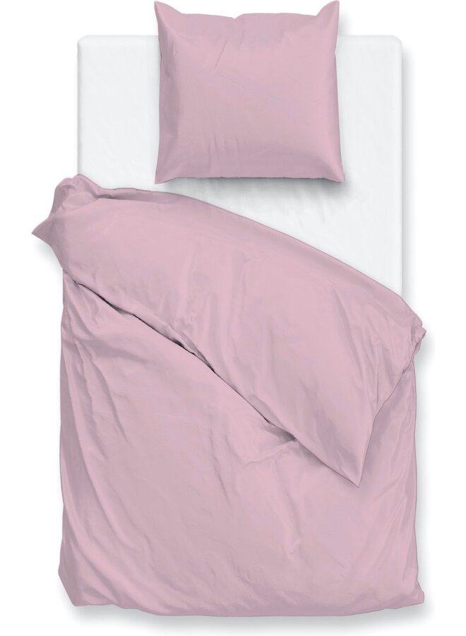 ZO! Home Dekbedovertrek Percalle Uni Roze - Percale Katoen