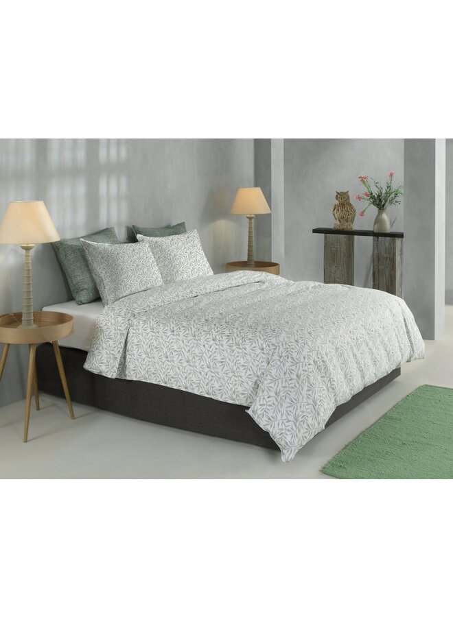 ZO! Home Dekbedovertrek Ramoscello Groen -  Percale Katoen