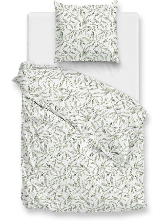 ZO! Home Dekbedovertrek Ramoscello Groen -  Percale Katoen