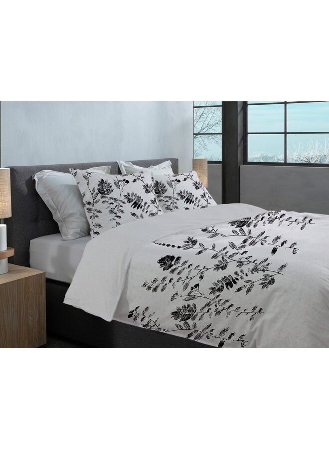 Heckett & Lane Dekbedovertrek Rocco Grijs - Flanel