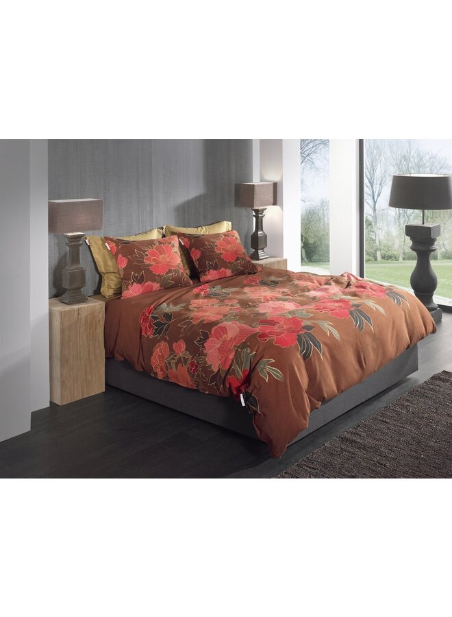 Heckett & Lane Dekbedovertrek Francesco Oranje - Flanel