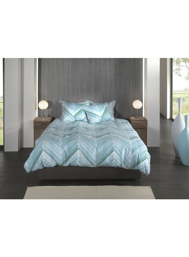 Heckett & Lane Dekbedovertrek Vita Blauw - Flanel