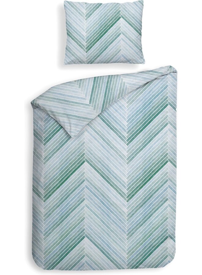 Heckett & Lane Dekbedovertrek Vita Blauw - Flanel