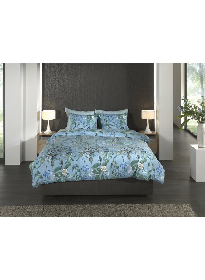 Heckett & Lane Dekbedovertrek Martina  Blauw - Flanel