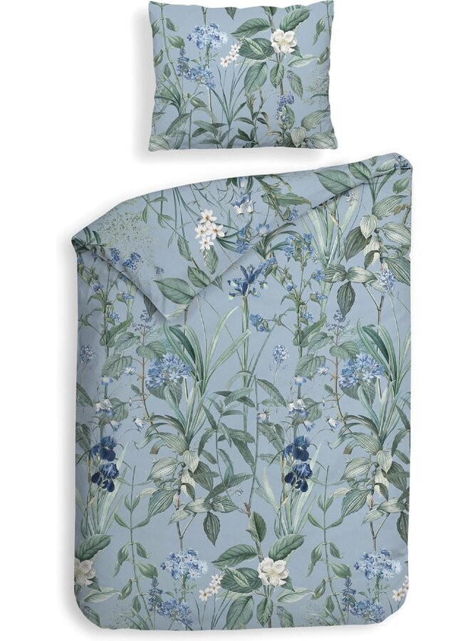 Heckett & Lane Dekbedovertrek Martina  Blauw - Flanel