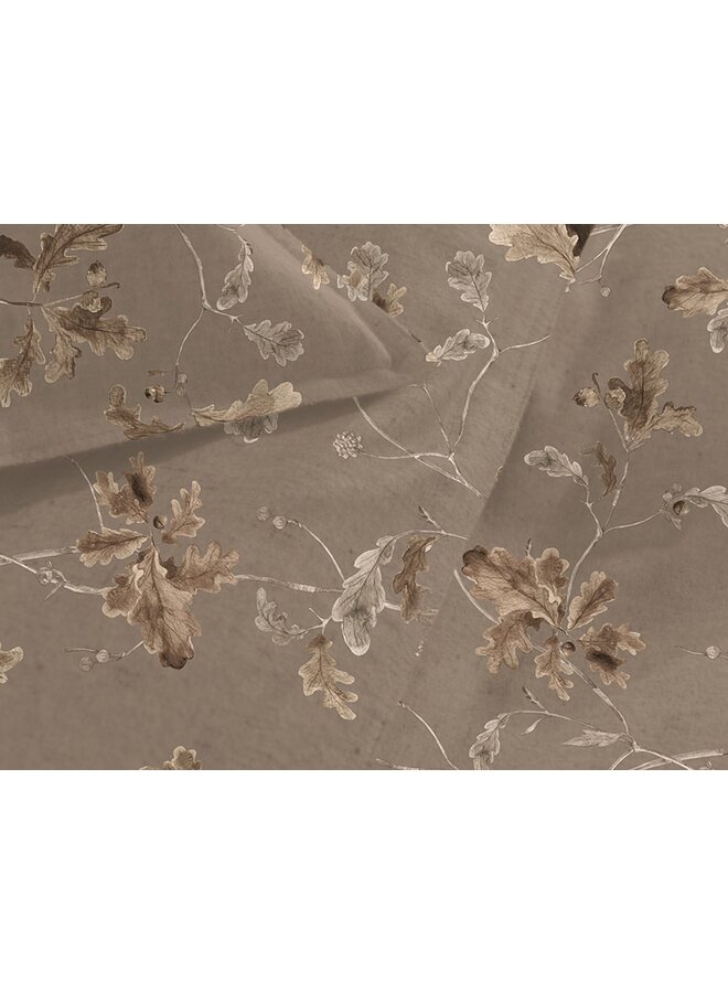 Heckett & Lane Flanel Dekbedovertrek Bruin