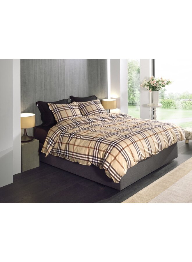 Heckett & Lane Dekbedovertrek Leonardo Beige - Flanel