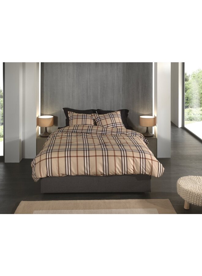 Heckett & Lane Dekbedovertrek Leonardo Beige - Flanel