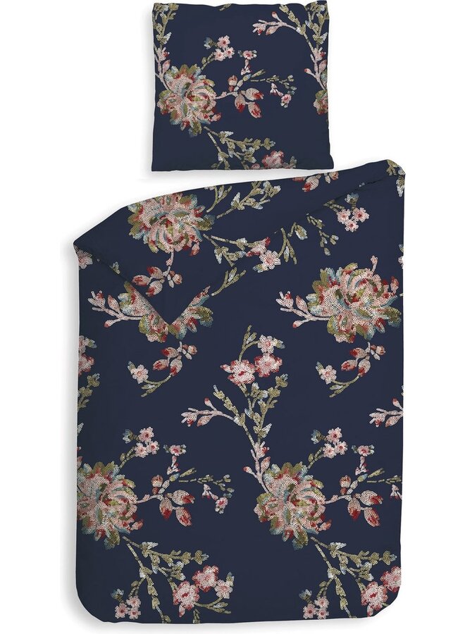 Heckett & Lane Dekbedovertrek Daisy Blauw - Flanel