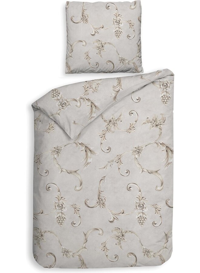 Heckett & Lane Dekbedovertrek Rosalie Grijs - Flanel