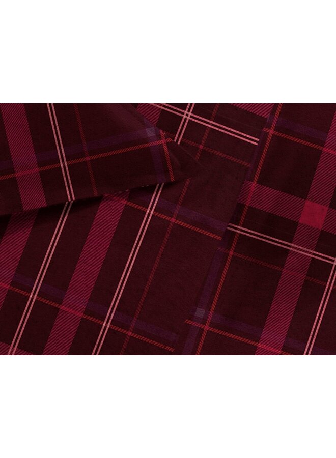 Heckett & Lane Dekbedovertrek Silvan Rood - Flanel