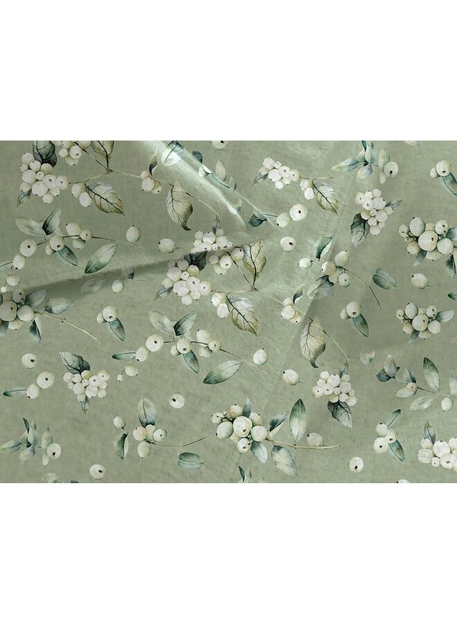 Heckett & Lane Dekbedovertrek Ciro Groen - Flanel