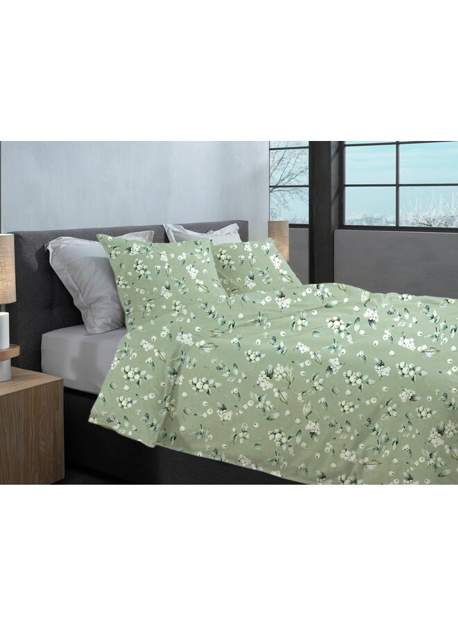 Heckett & Lane Dekbedovertrek Ciro Groen - Flanel