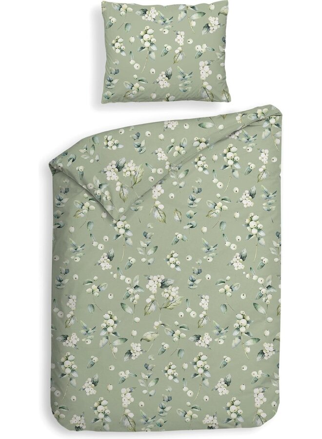 Heckett & Lane Dekbedovertrek Ciro Groen - Flanel