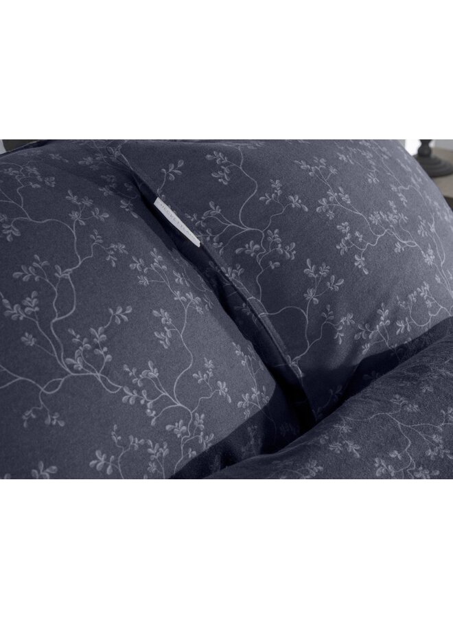 Heckett & Lane Flanel Dekbedovertrek Bladeren Blauw