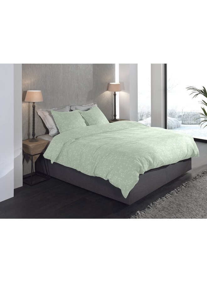 Heckett & Lane Dekbedovertrek Alloro Groen - Flanel