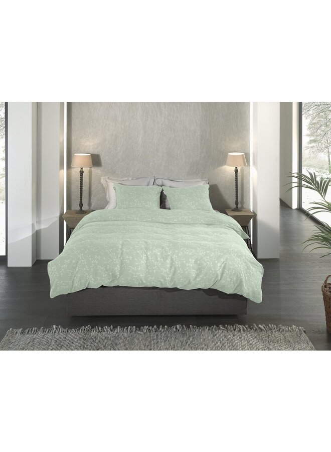 Heckett & Lane Dekbedovertrek Alloro Groen - Flanel
