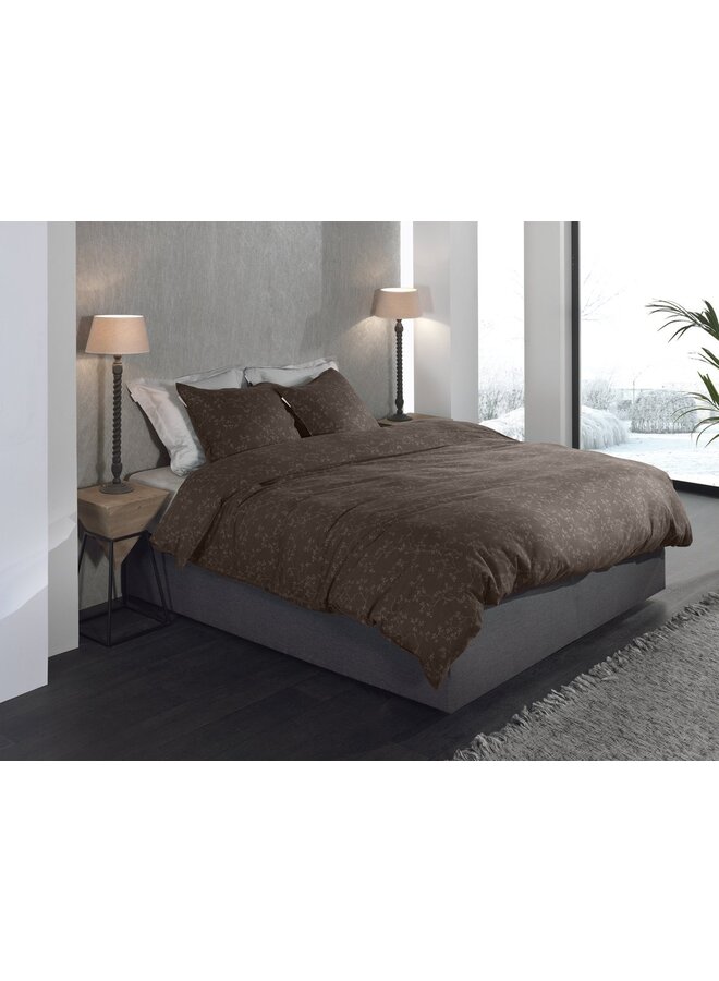 Heckett & Lane Dekbedovertrek Alloro Bruin - Flanel