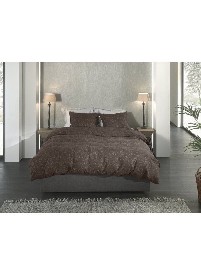 Heckett & Lane Dekbedovertrek Alloro Bruin - Flanel