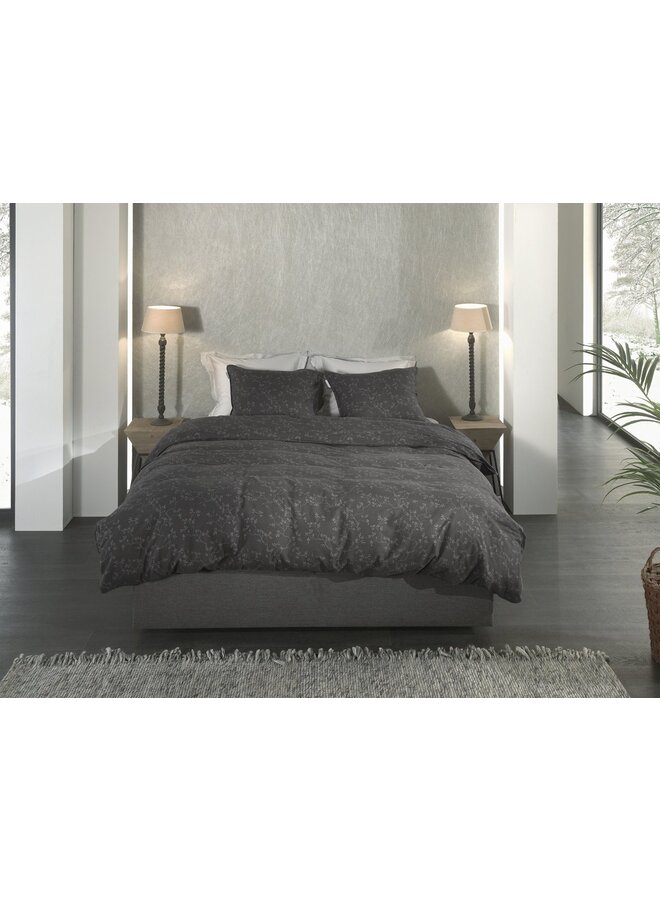 Heckett & Lane Dekbedovertrek Alloro Antraciet - Flanel