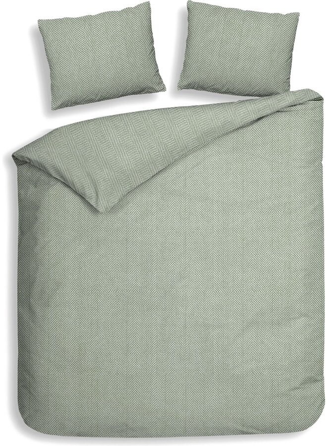 Heckett & Lane Dekbedovertrek Spina Groen - Flanel