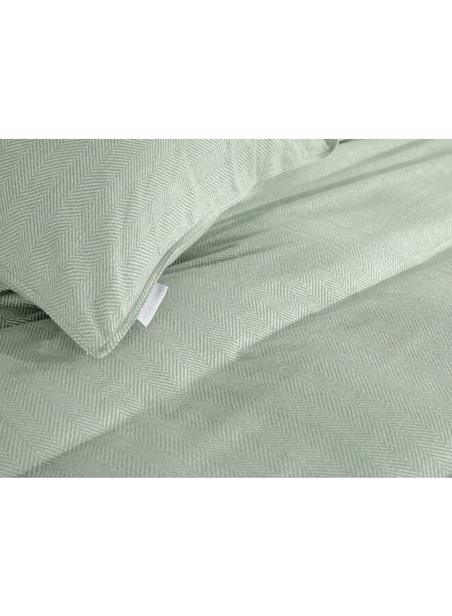 Heckett & Lane Dekbedovertrek Spina Groen - Flanel