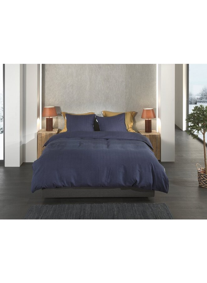 Heckett & Lane Dekbedovertrek Spina Blauw - Flanel