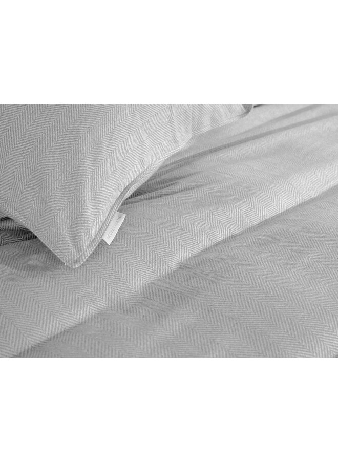 Heckett & Lane Dekbedovertrek Spina Grijs - Flanel