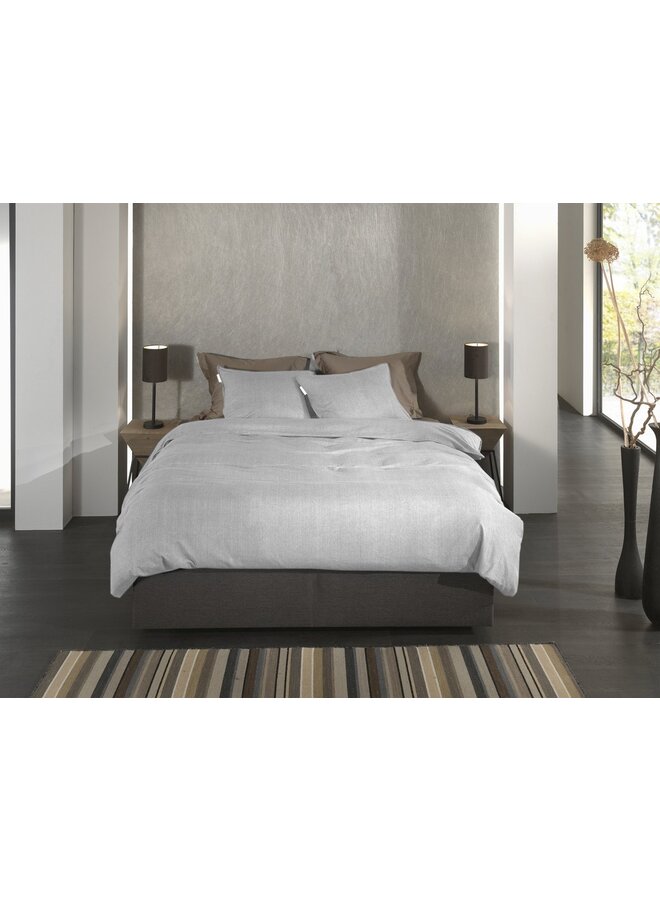 Heckett & Lane Dekbedovertrek Spina Grijs - Flanel