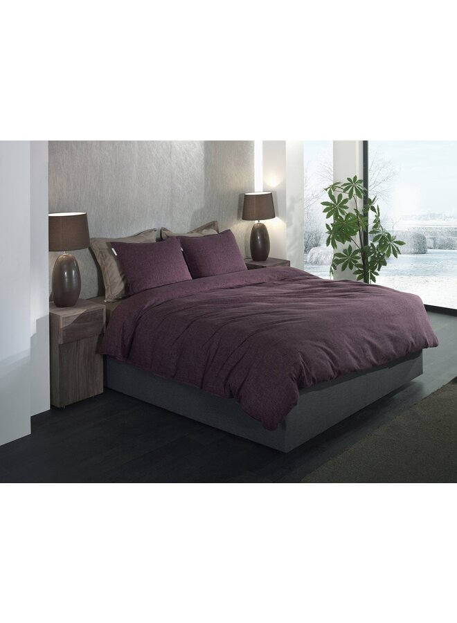 Heckett & Lane Dekbedovertrek Franela Paars - Flanel
