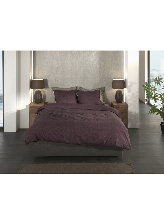 Heckett & Lane Dekbedovertrek Franela Paars - Flanel