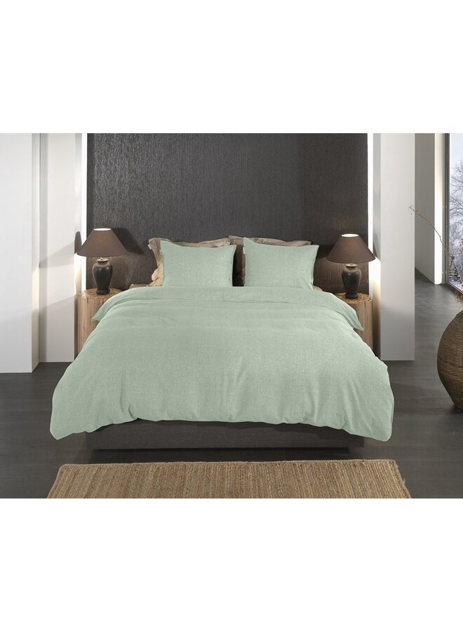 Heckett & Lane Dekbedovertrek Franela Groen - Flanel