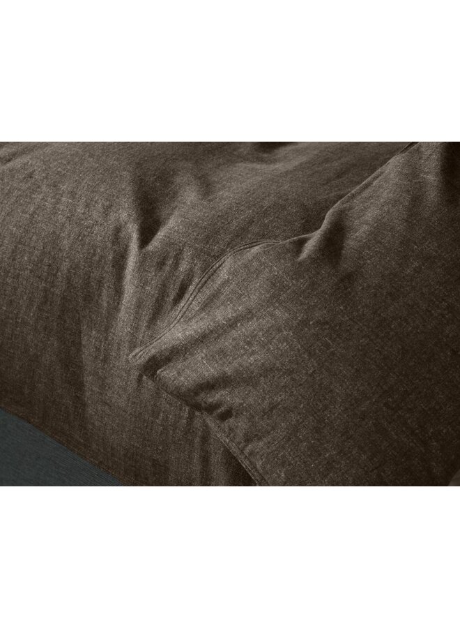 Heckett & Lane Dekbedovertrek Franela Bruin - Flanel