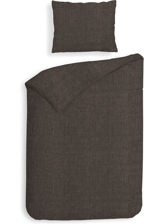 Heckett & Lane Dekbedovertrek Franela Bruin - Flanel