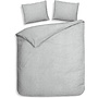 Heckett & Lane Dekbedovertrek Franela Grijs - Flanel