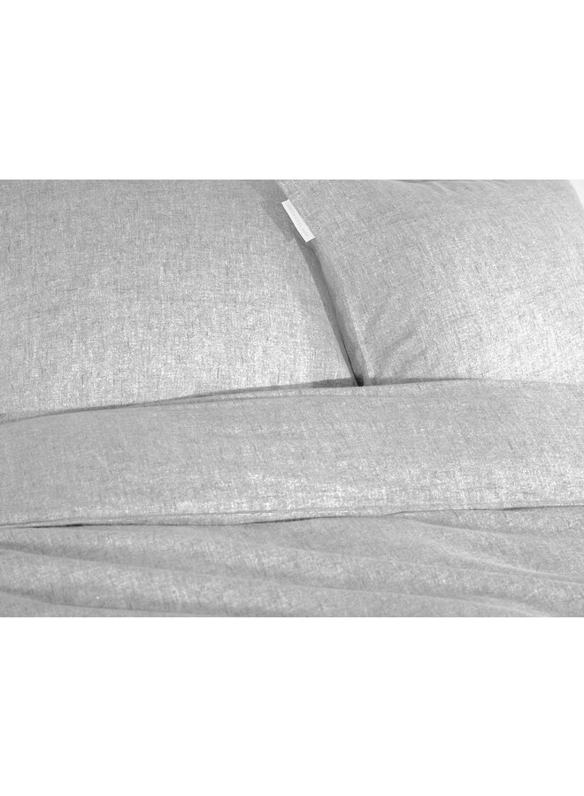 Heckett & Lane Dekbedovertrek Franela Grijs - Flanel