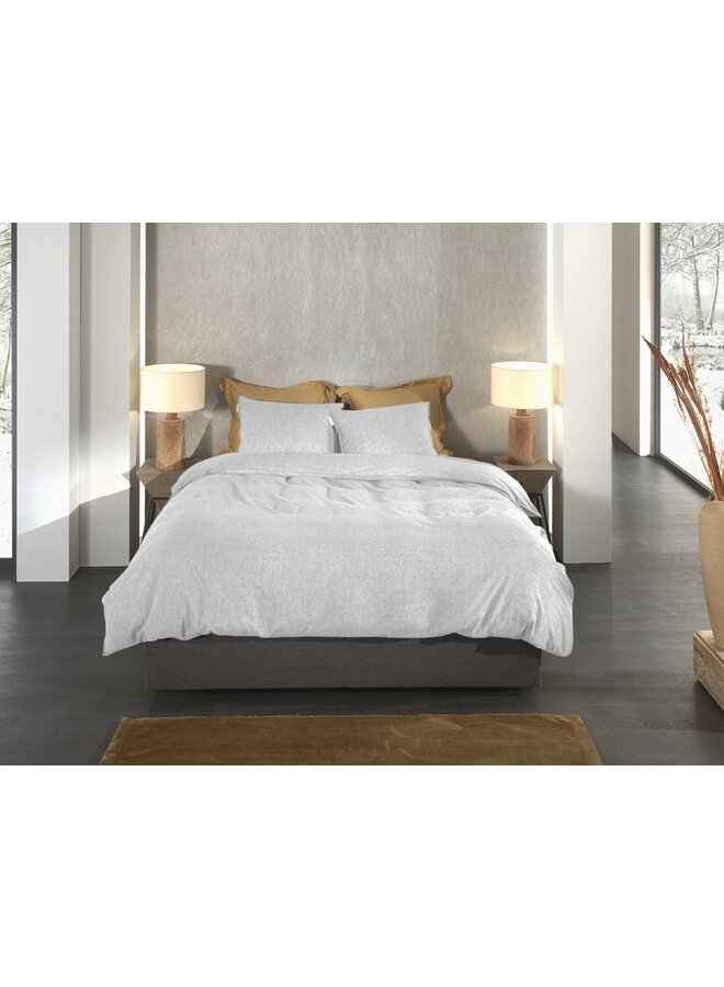 Heckett & Lane Dekbedovertrek Franela Grijs - Flanel