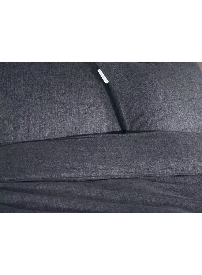 Heckett & Lane Dekbedovertrek Franela Antraciet - Flanel