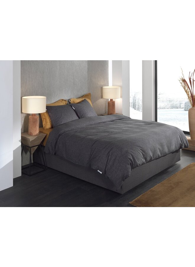 Heckett & Lane Dekbedovertrek Franela Antraciet - Flanel