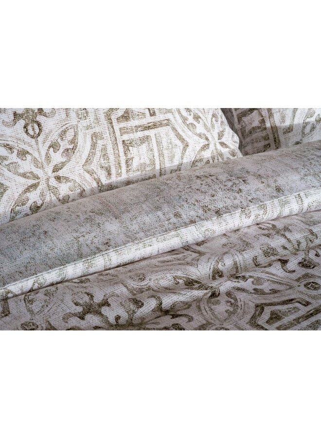 Heckett & Lane Dekbedovertrek Emeralda Beige - Clip Sheared Katoen