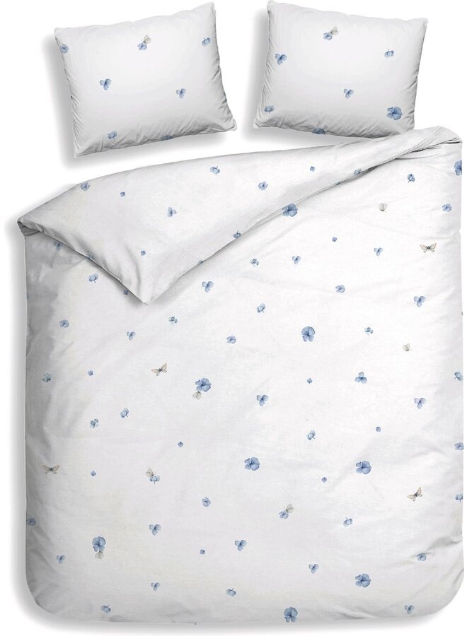 Heckett & Lane Dekbedovertrek Mikaela Wit - Clip Sheared Katoen