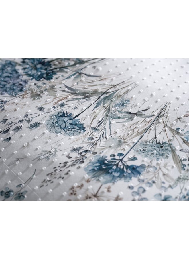 Heckett & Lane Dekbedovertrek Mikaela Wit - Clip Sheared Katoen