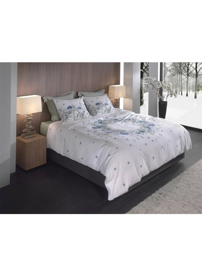 Heckett & Lane Dekbedovertrek Mikaela Wit - Clip Sheared Katoen